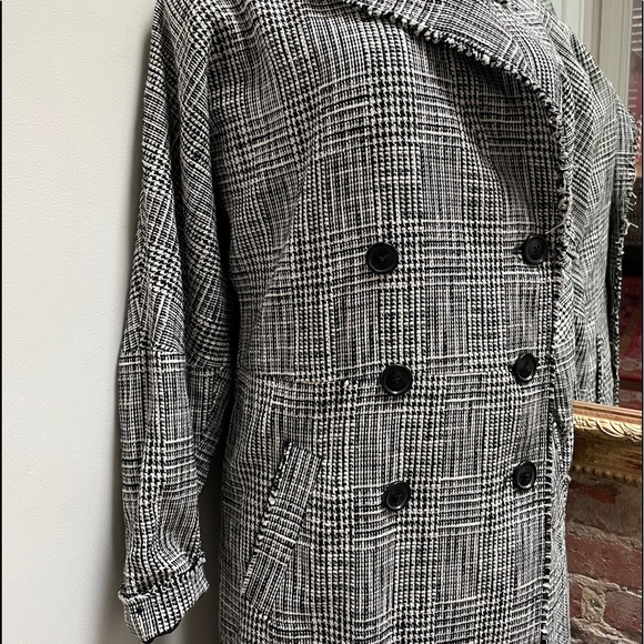 FREE PEOPLE | menswear houndstooth maxi jacket - Picture 4 of 16